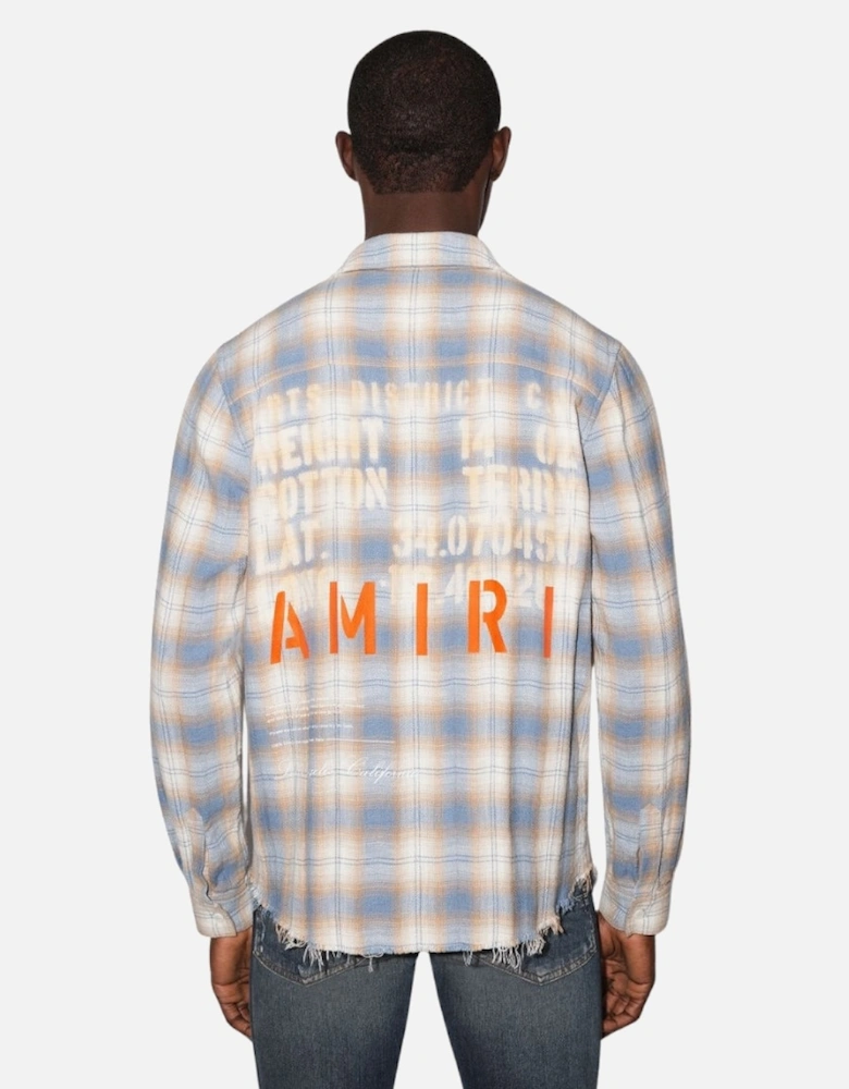 MA Vintage Stencil Plaid Blue