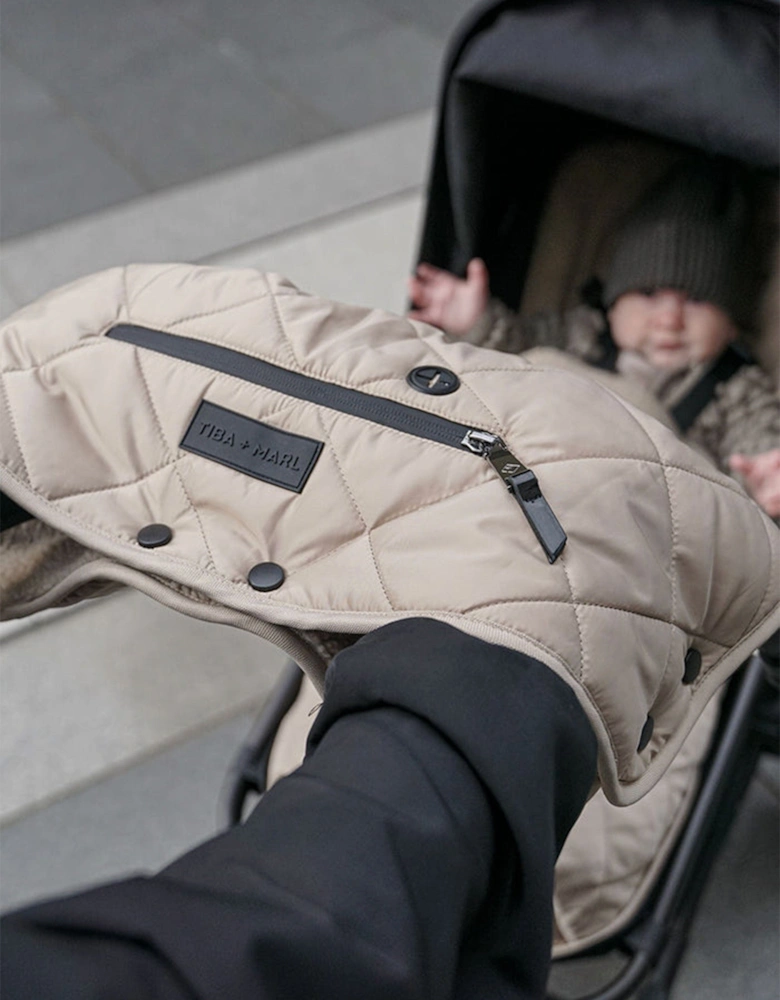 Universal Quilted Buggy Handmuff in Beige (48cm)