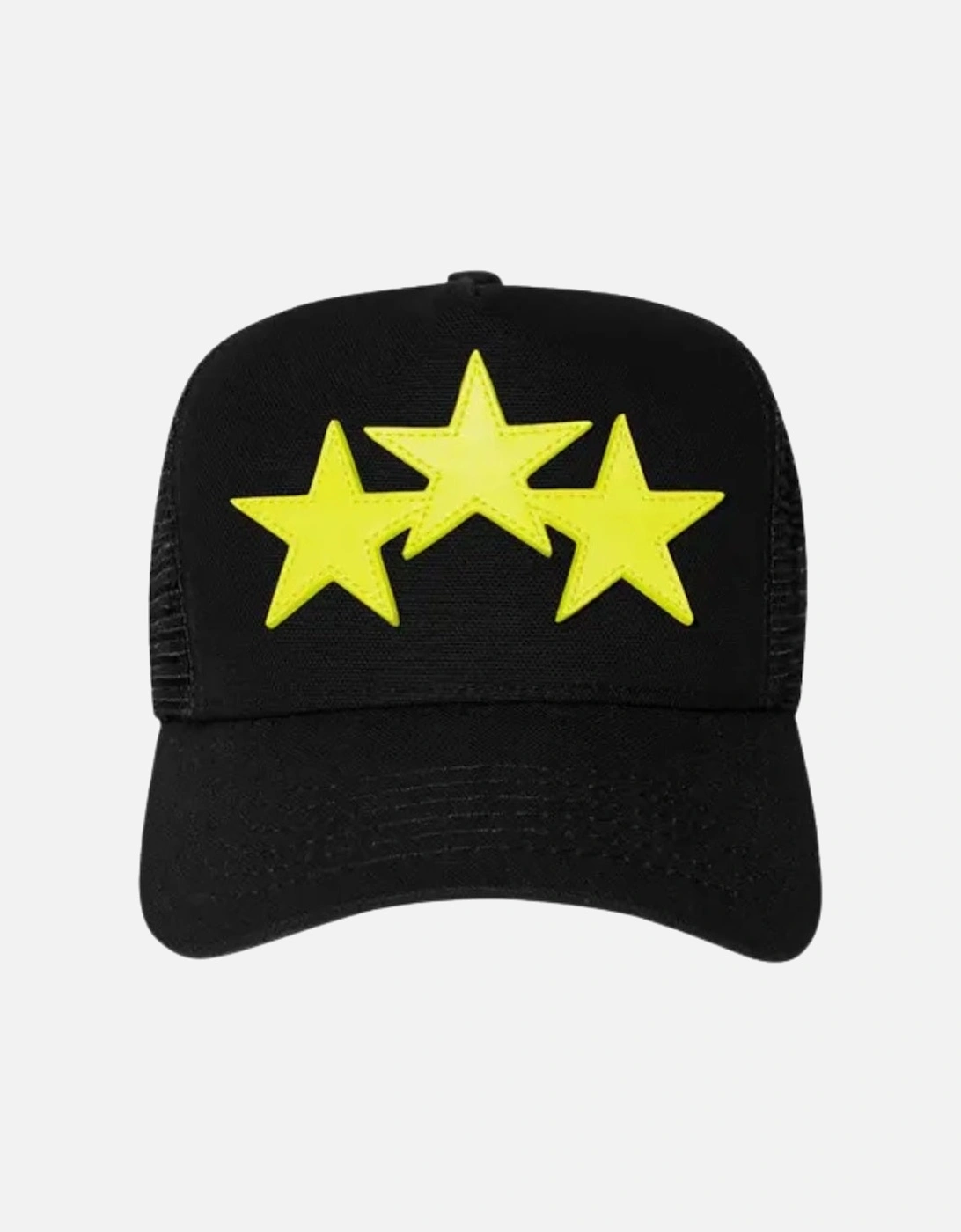 Three Star Trucker Hat Black Lime, 5 of 4