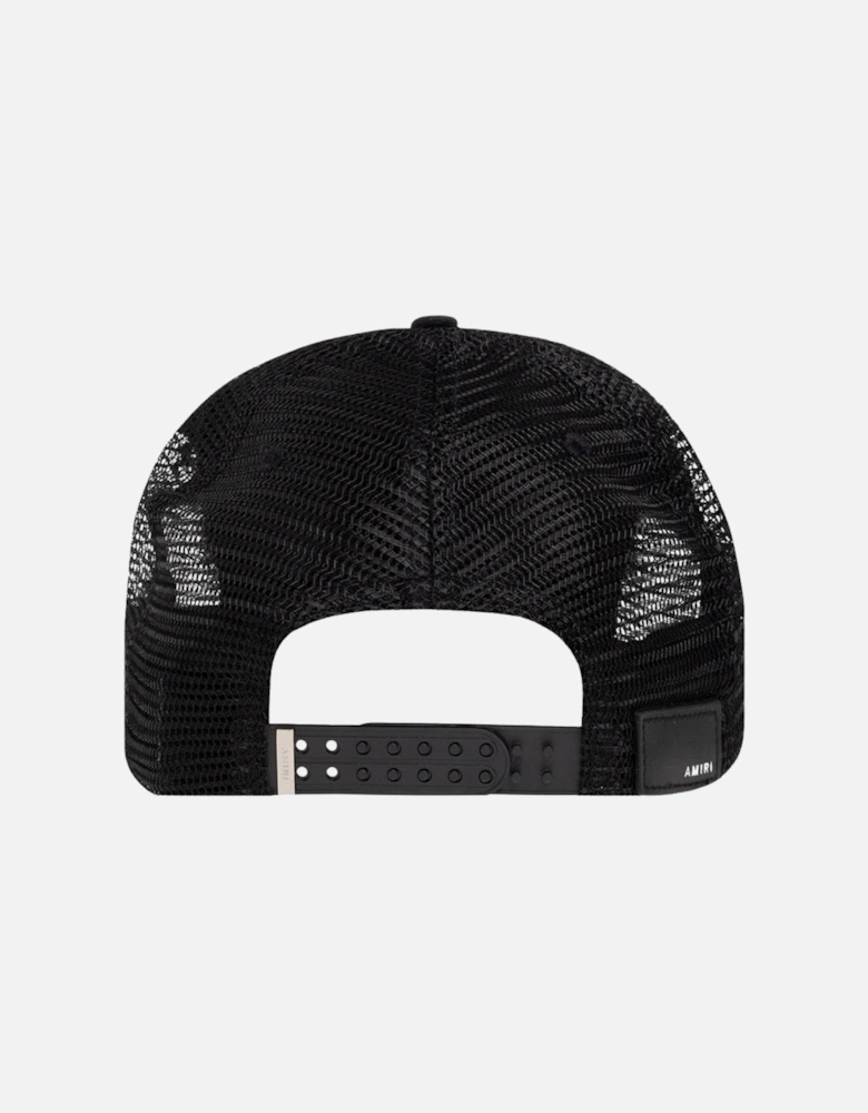 Three Star Trucker Hat Black Lime