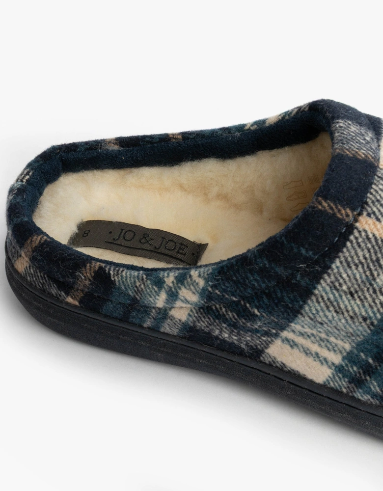 Jo & Joe INVERNESS Mens Mule Slippers Navy