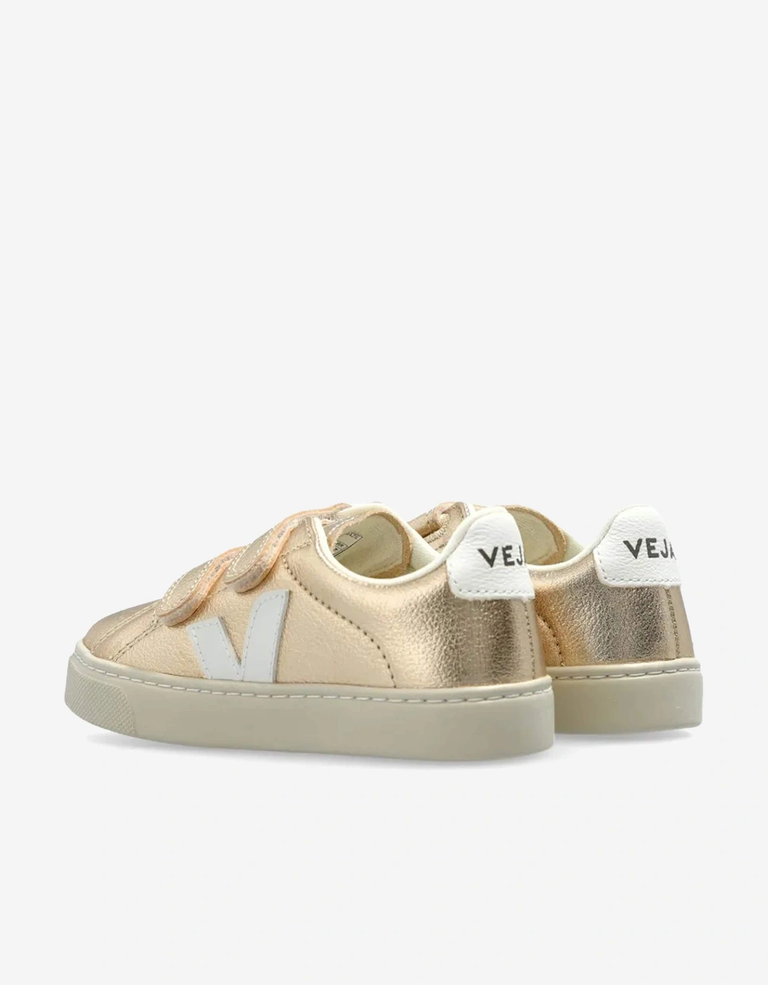 Girls Chromefree Leather Small Esplar Traners in Gold