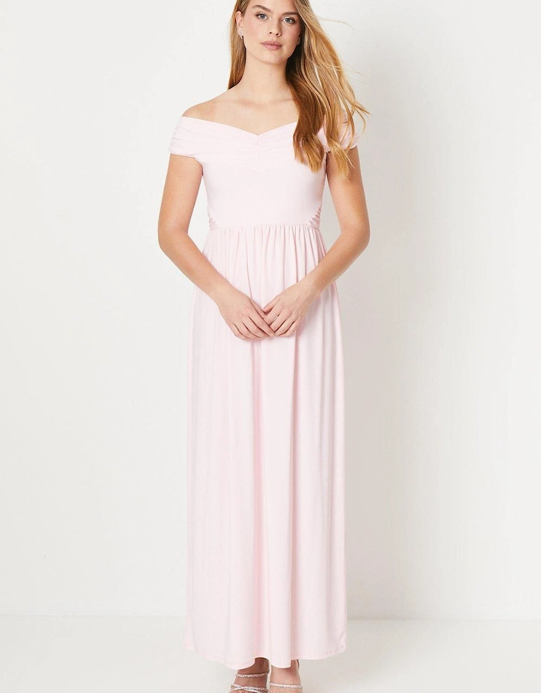 by Coast Bardot Pleated Jersey Bridesmaid Dress, 2 of 1