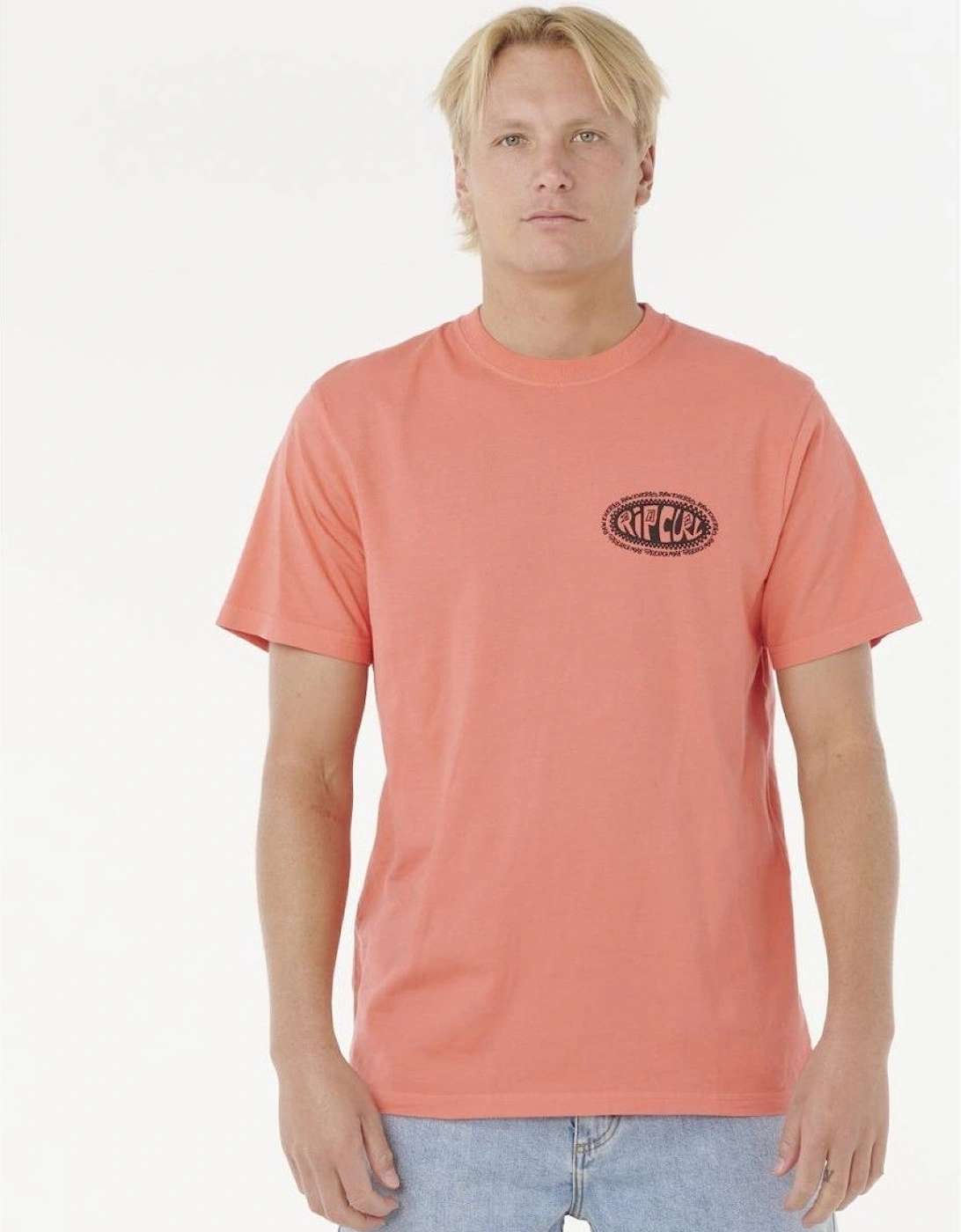 Ripcurl Ripcurl Men's Rip Curl Mens Raw Energy De Oval Graphic Short Sleeve T-Shirt - Orange