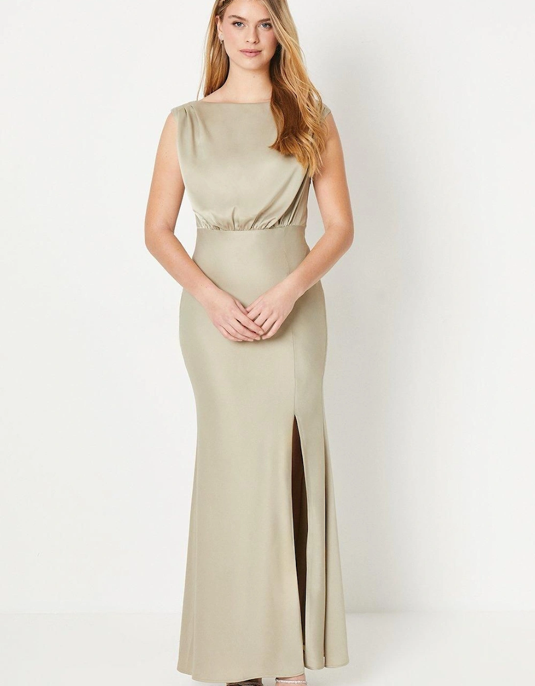 by Coast Cowl Back Satin Bridemaids Dress, 2 of 1