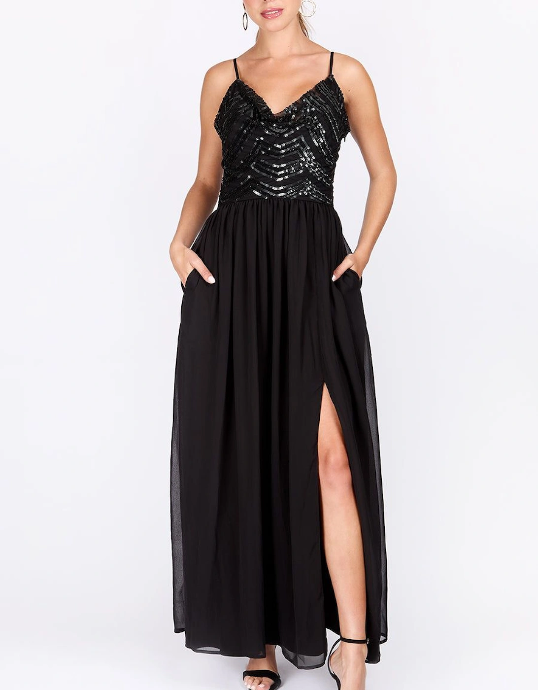 Black Embelished Maxi Dress, 2 of 1