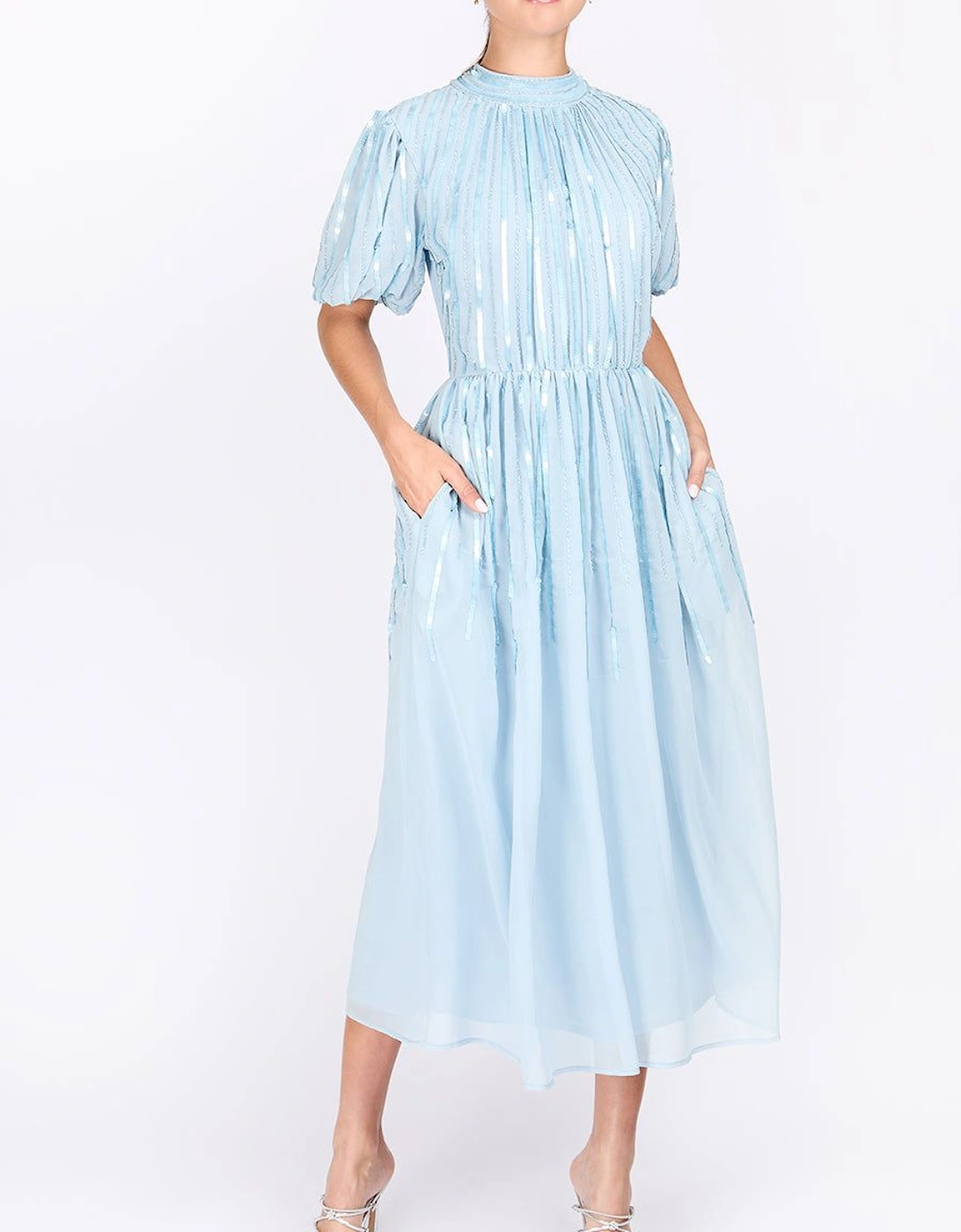 Blue Embellished Midaxi Dress, 2 of 1