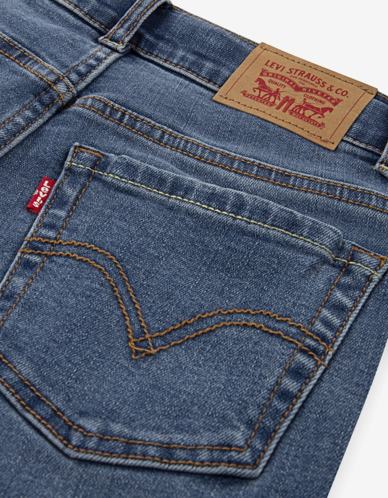 Girls 726 Flared Side Split Jeans in Blue