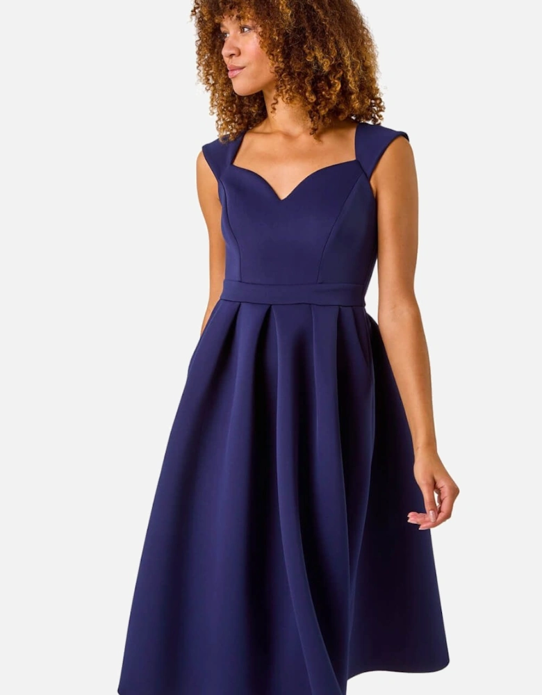 Sweetheart Neck Premium Stretch Skater Dress