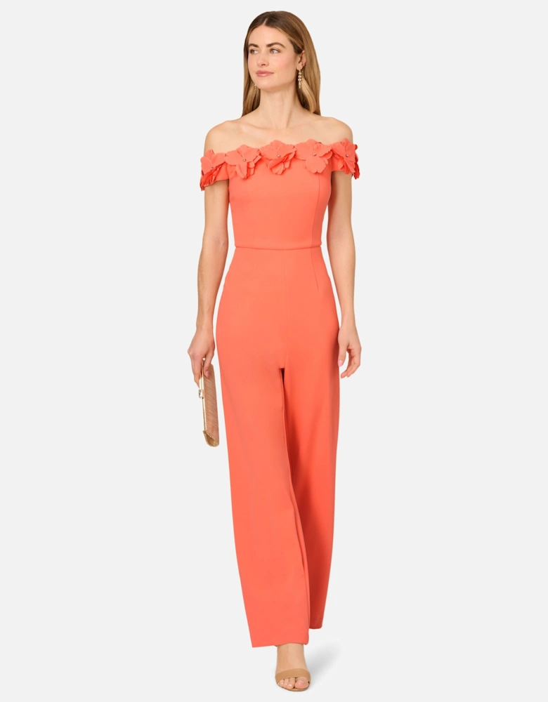 Crepe Rosette Jumpsuit