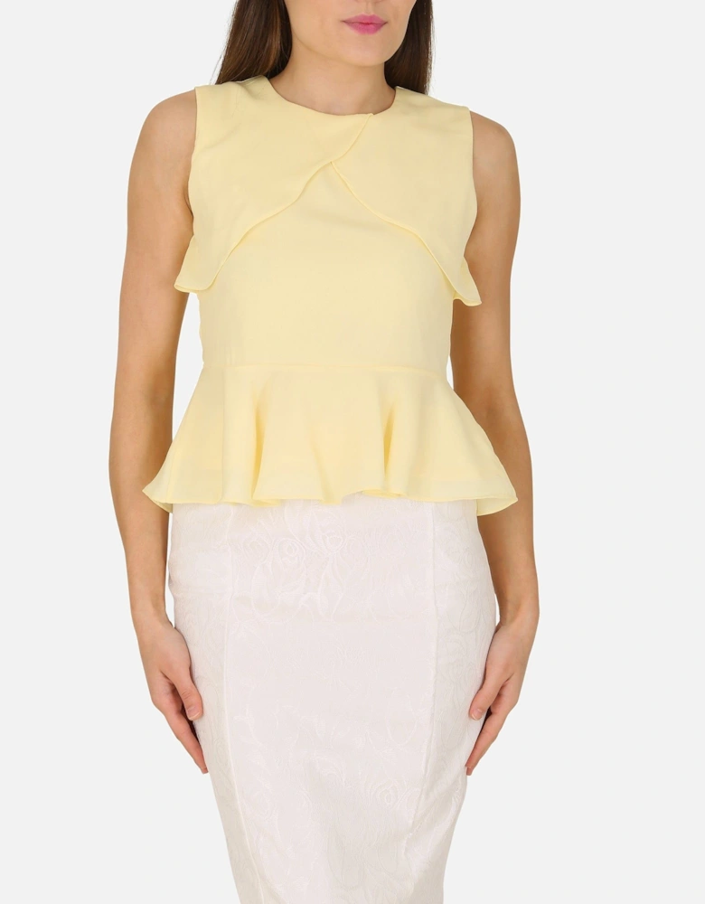 Shoulder Panel Peplum Top