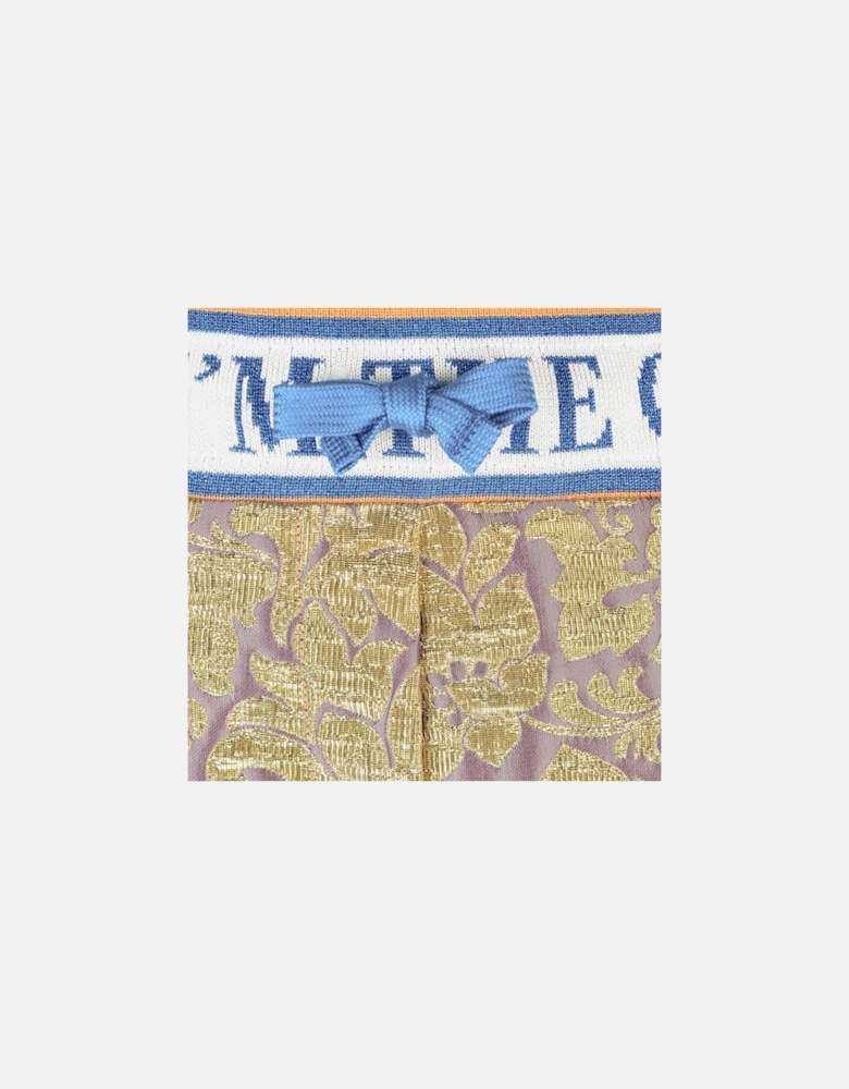 Girls Silk Brocade Trousers