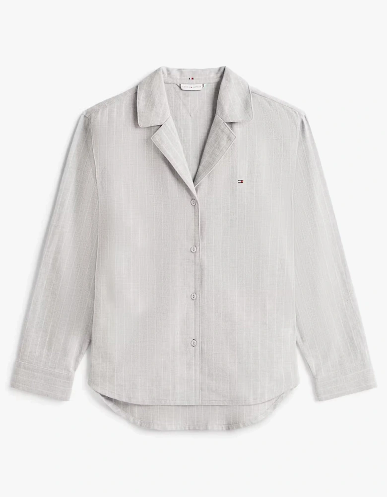 STRIPE FLANNEL SHIRT Womens Set Thin Stripe Light Grey