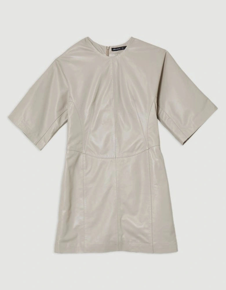 Leather Seam Mini Dress