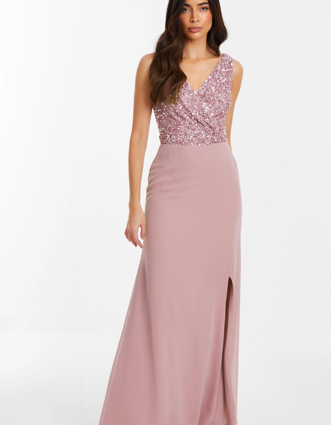 Embellished Chiffon Maxi Dress, 2 of 1