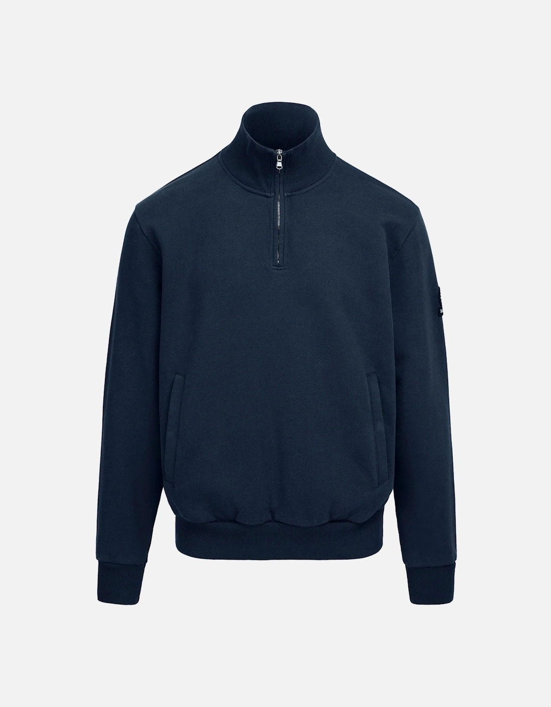 BADGE LOGO QUARTER ZIP SWEATSHIRT NAVY, 4 of 3