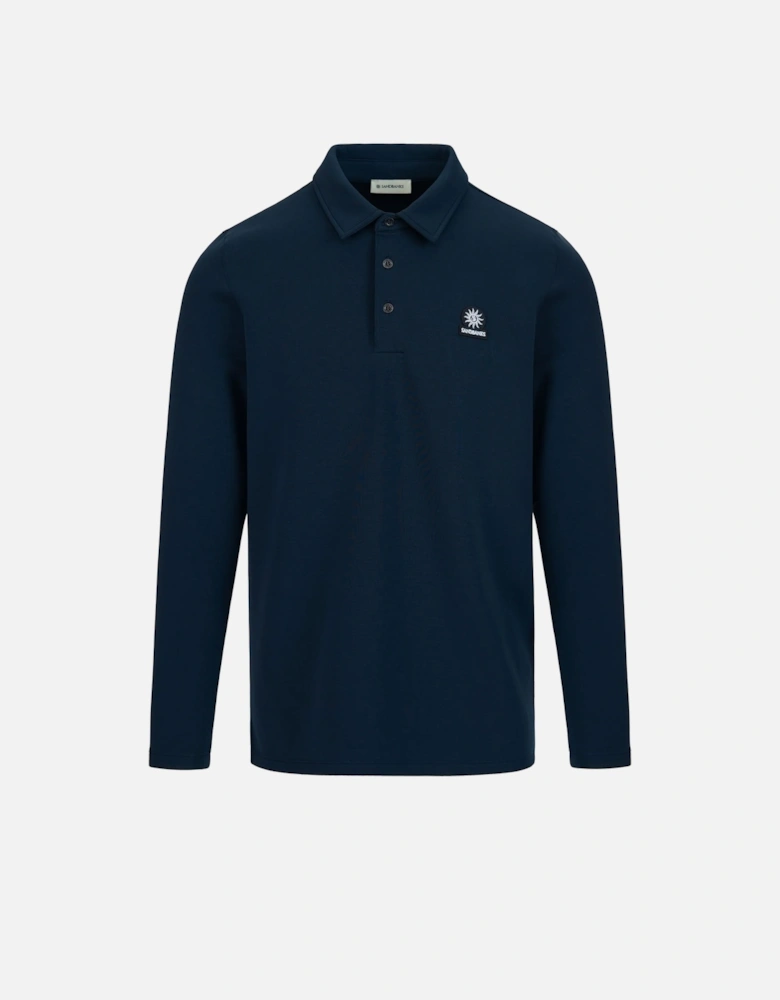 MODAL LONG SLEEVE POLO NAVY