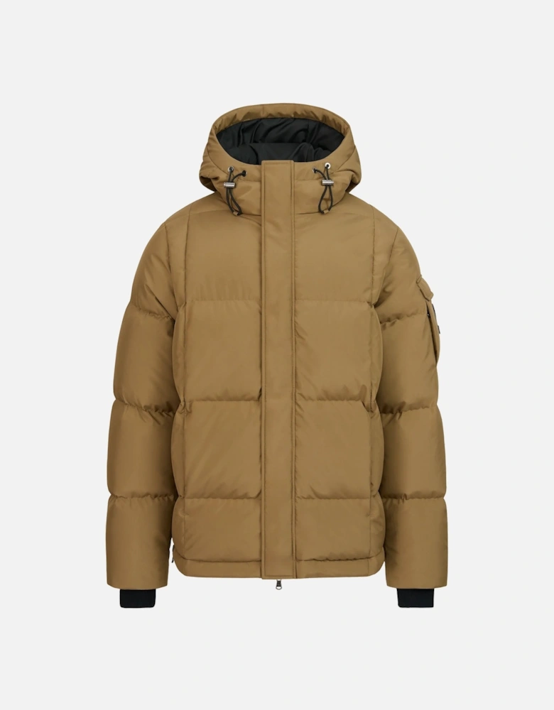 ALPHA PUFFER JACKET LIGHT BROWN