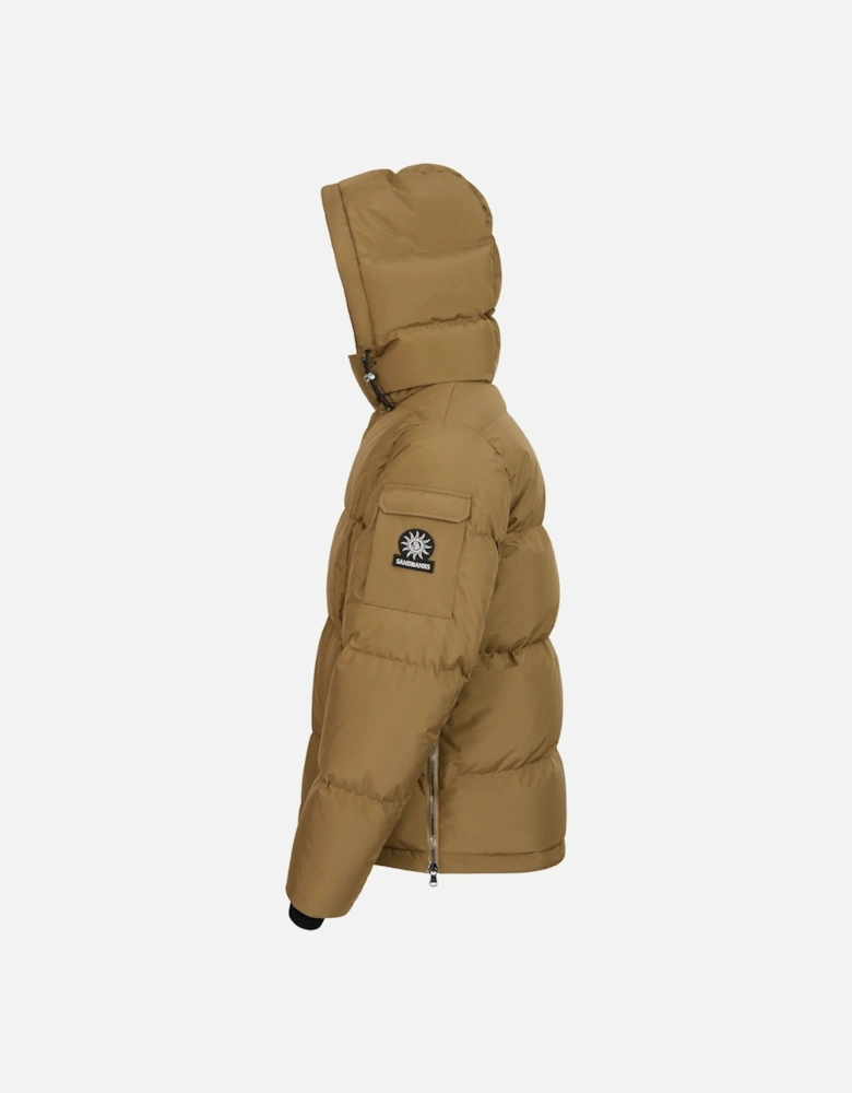 ALPHA PUFFER JACKET LIGHT BROWN