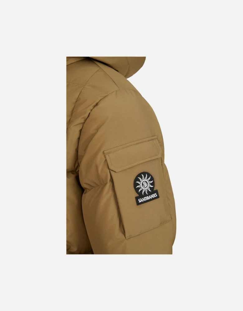 ALPHA PUFFER JACKET LIGHT BROWN