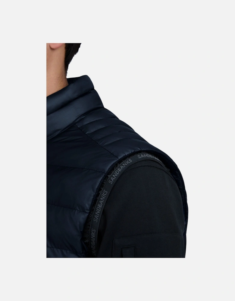 RIPSTOP MICRO PUFFER GILET NAVY