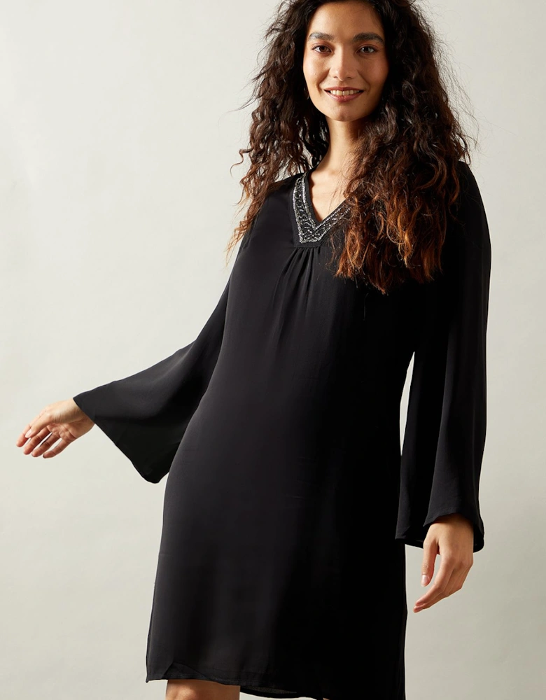 Occasion Hand Embellished Sequin Shift Dress