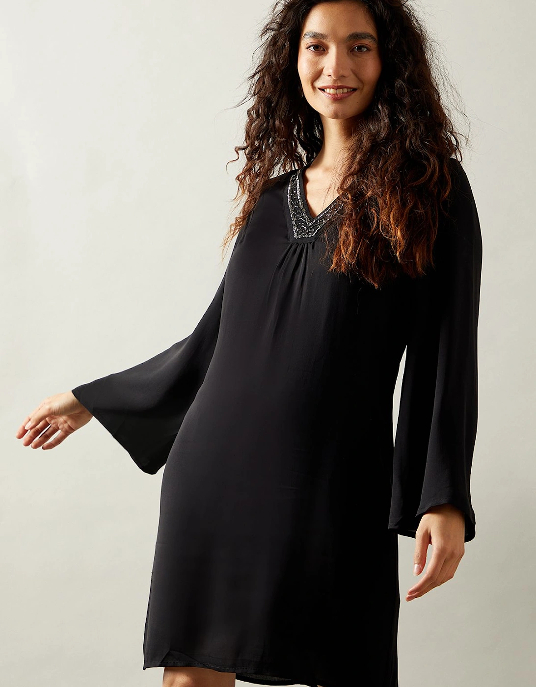 Occasion Hand Embellished Sequin Shift Dress, 2 of 1