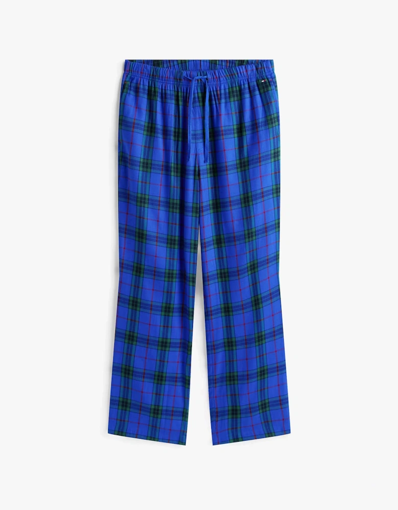 FLANNEL Pyjama Set With SLIPPERS Mens Blue Tartan