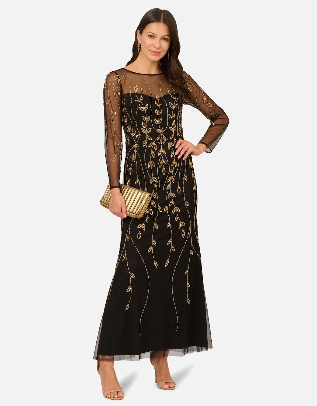 Long Sleeve Beaded Dress, 2 of 1