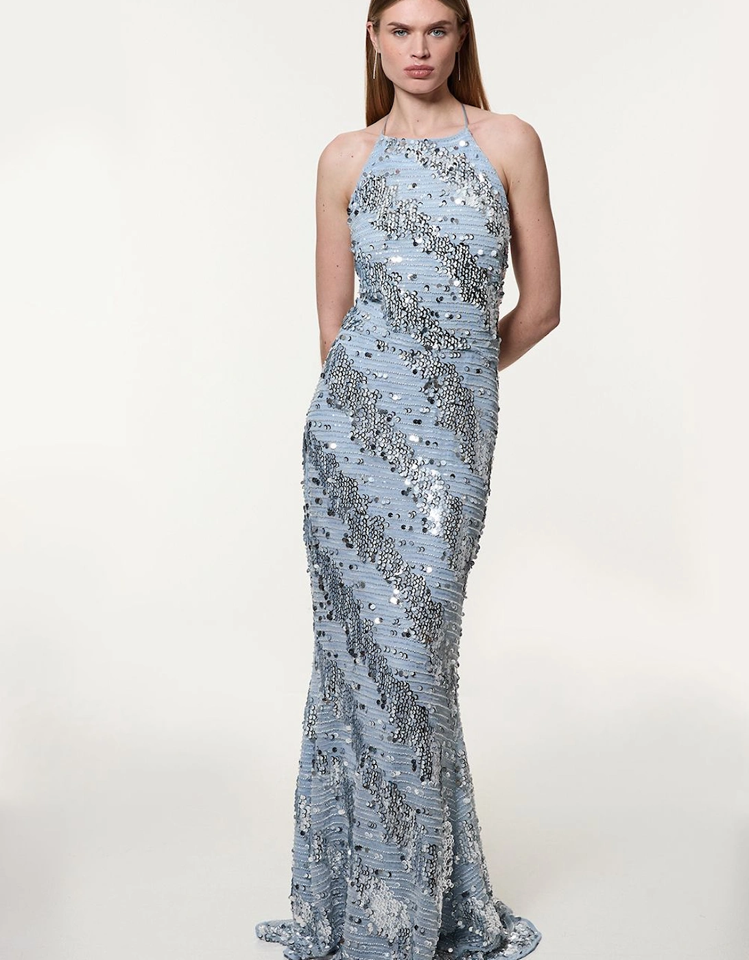 Petite Placed Sequin Fishtail Maxi, 2 of 1