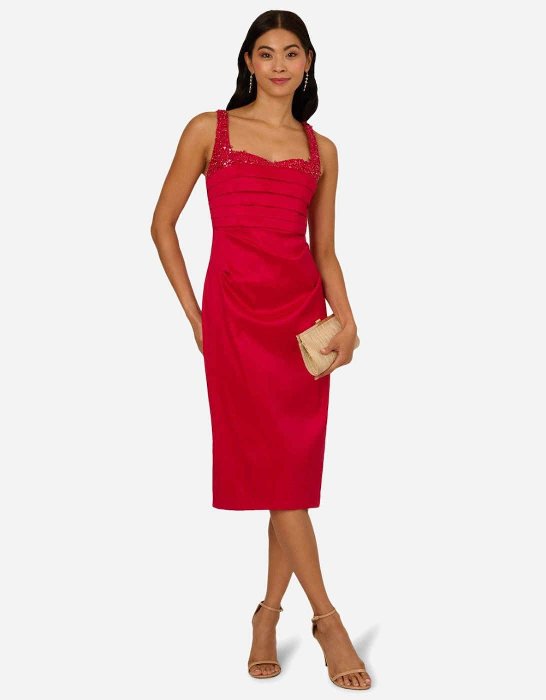 Bead Stretch Taffeta Dress, 2 of 1