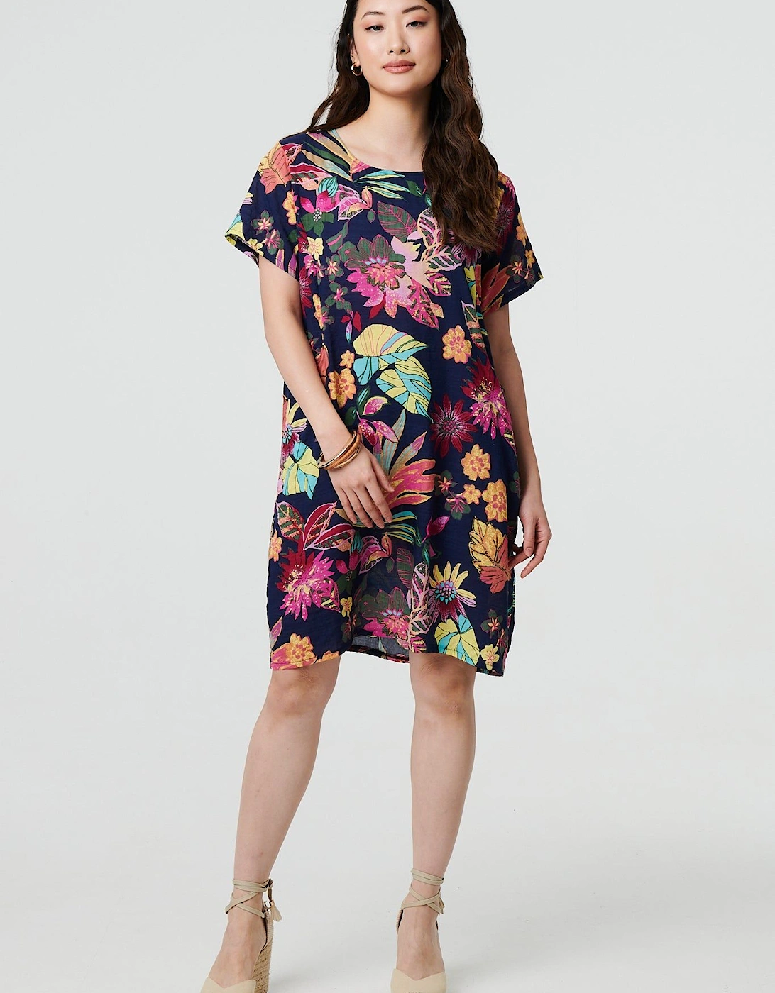 Tropical Print Knee Length Shift Dress, 2 of 1