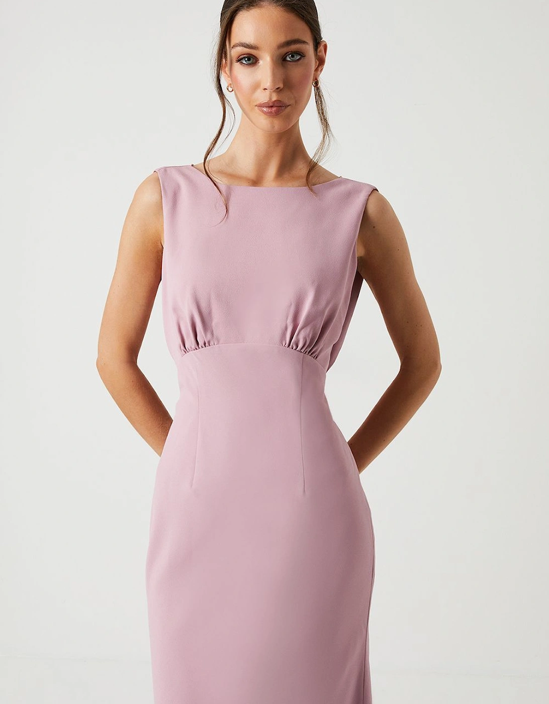Honoured Sleeveless Cowl Back Maxi Bridesmaid Dress, 2 of 1