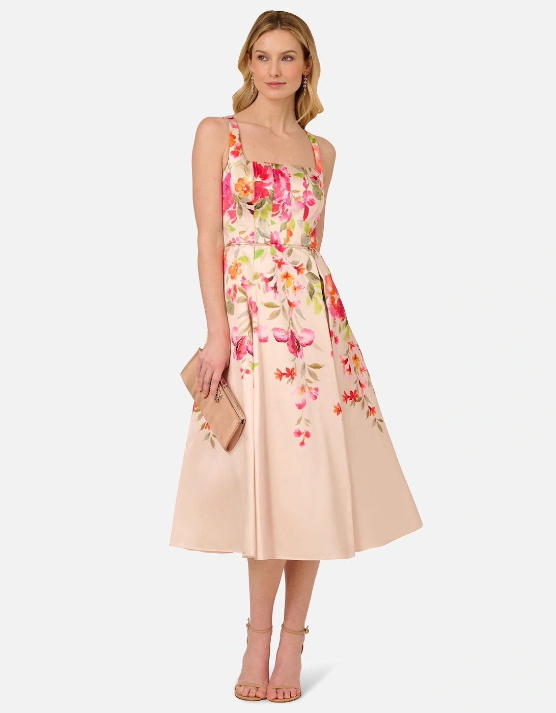 Border Mikado Midi Dress, 2 of 1