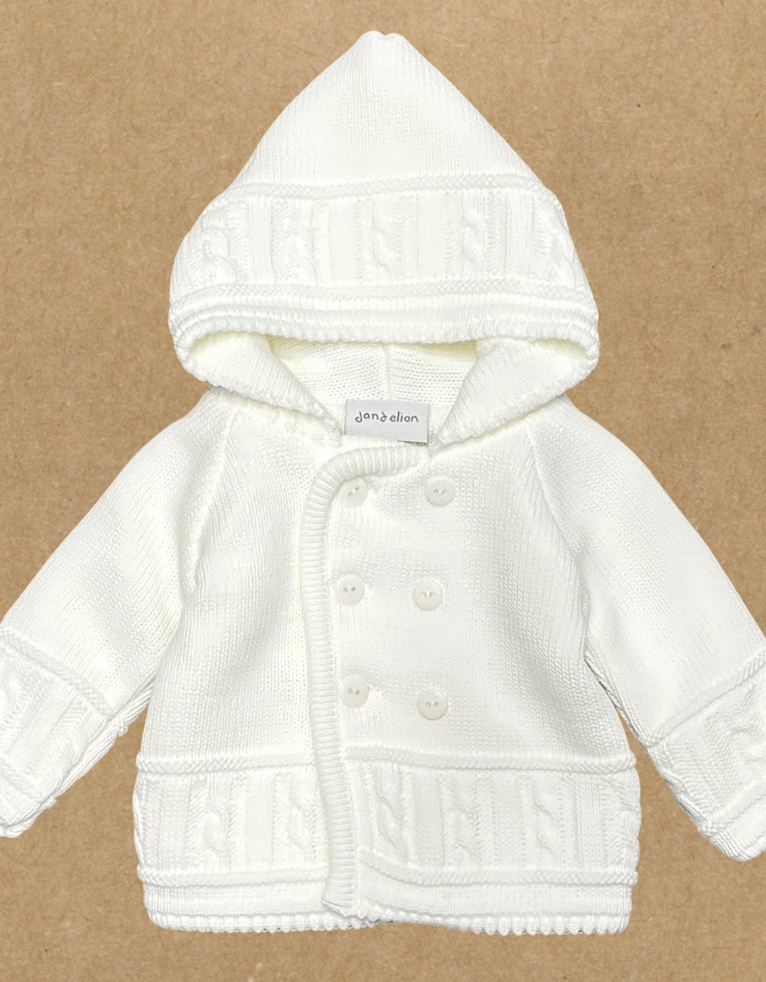 White Chunky Knit Cardigan, 2 of 1