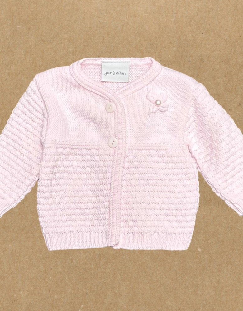 Girls Pale Pink Cardigan