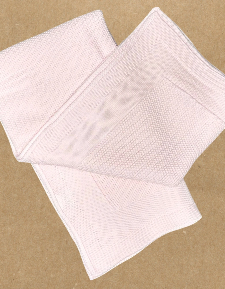 Girls Pale Pink Knit Shawl
