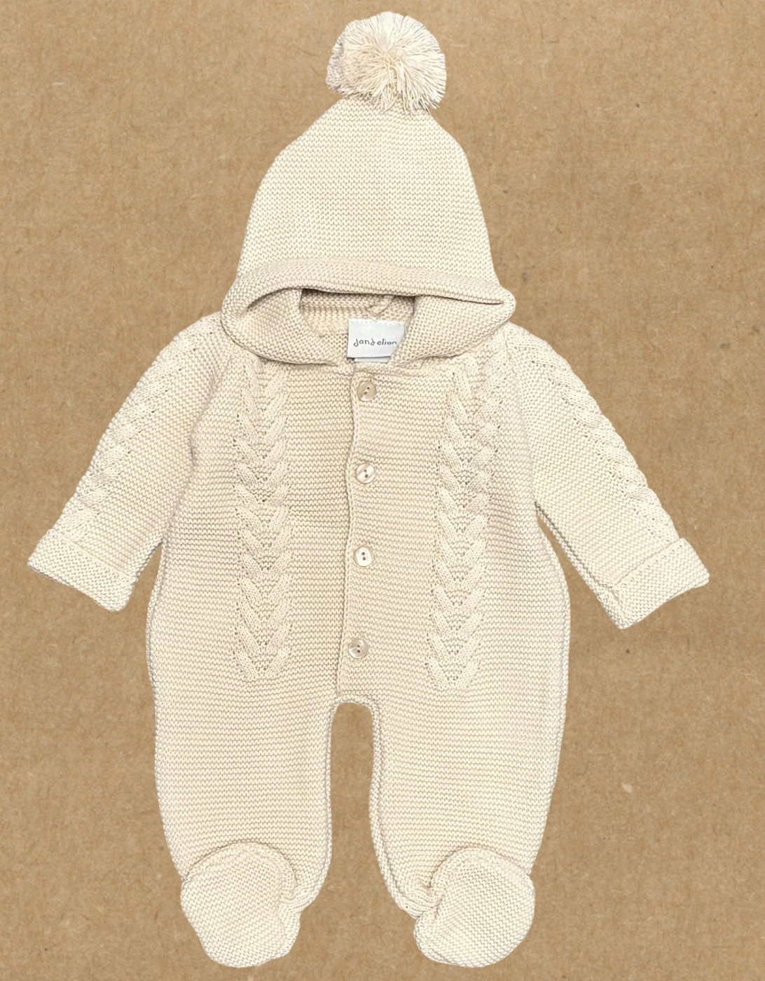 Beige Knit Pramsuit, 2 of 1