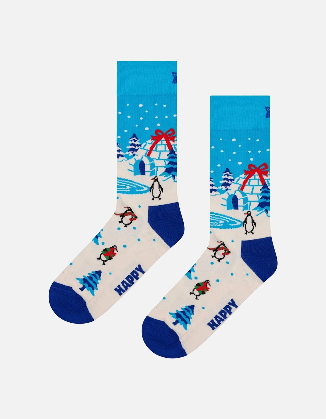Penguins & Igloos Socks, Blue, 3 of 2