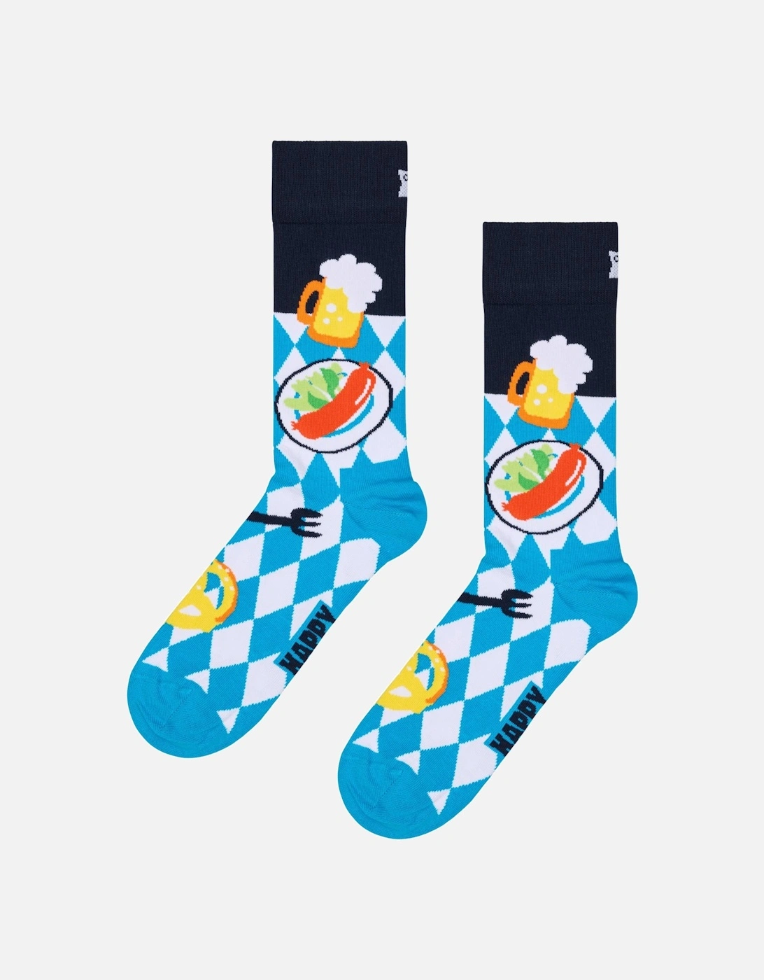 2-Pack Beer & Sausages Socks Gift Box, Blue