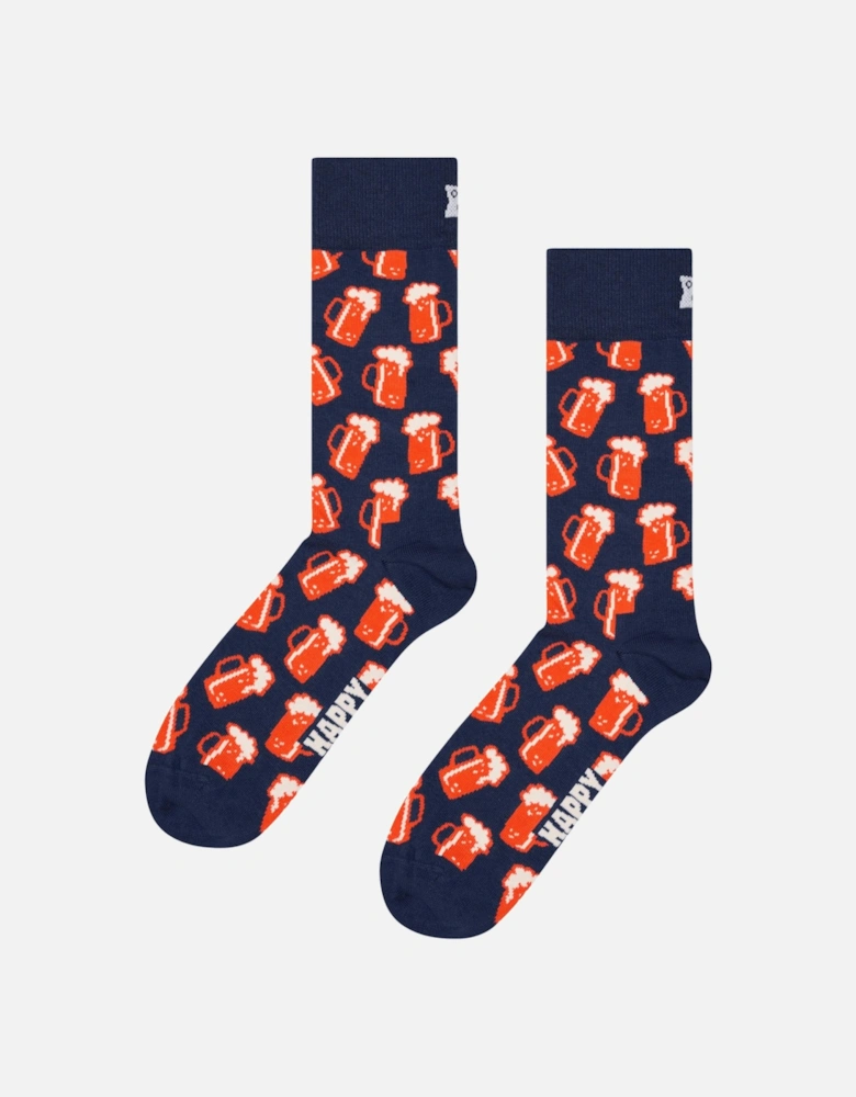 2-Pack Beer & Sausages Socks Gift Box, Blue