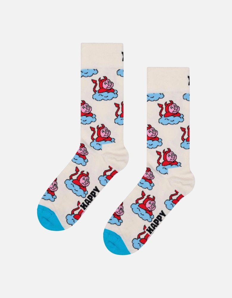 2-Pack Good Pig Bad Pig Socks Gift Box, White
