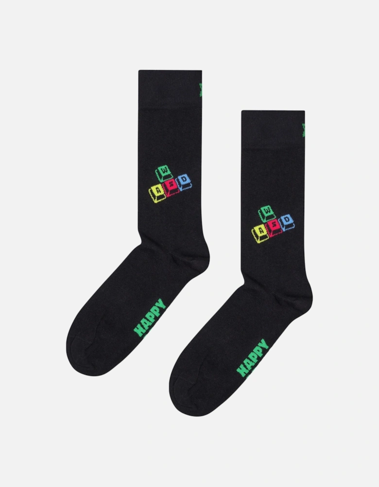 4-Pack Gamer Socks Gift Box, Black