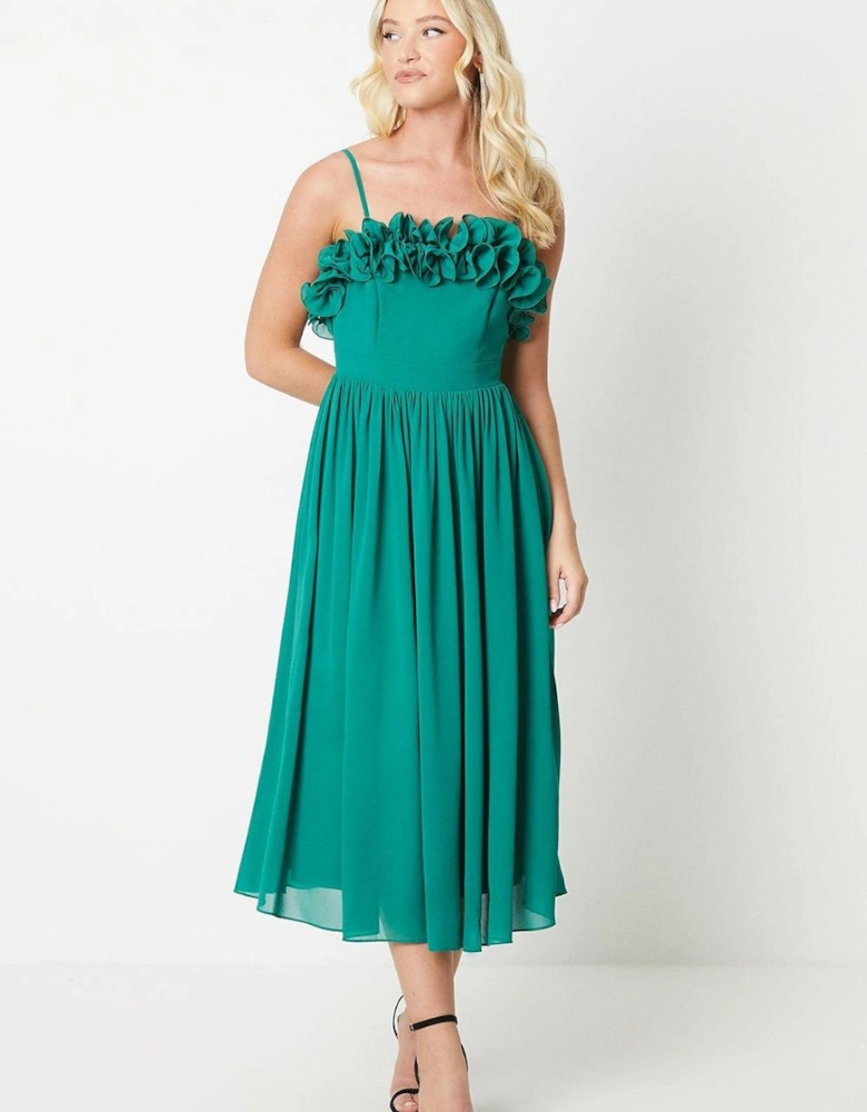 by Coast Ruffle Detail Midi Dress