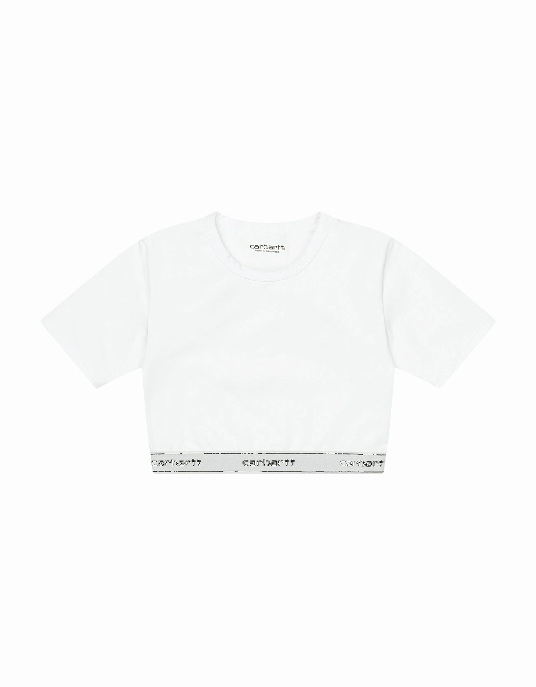 Womens Script Crop Top - White, 3 of 2