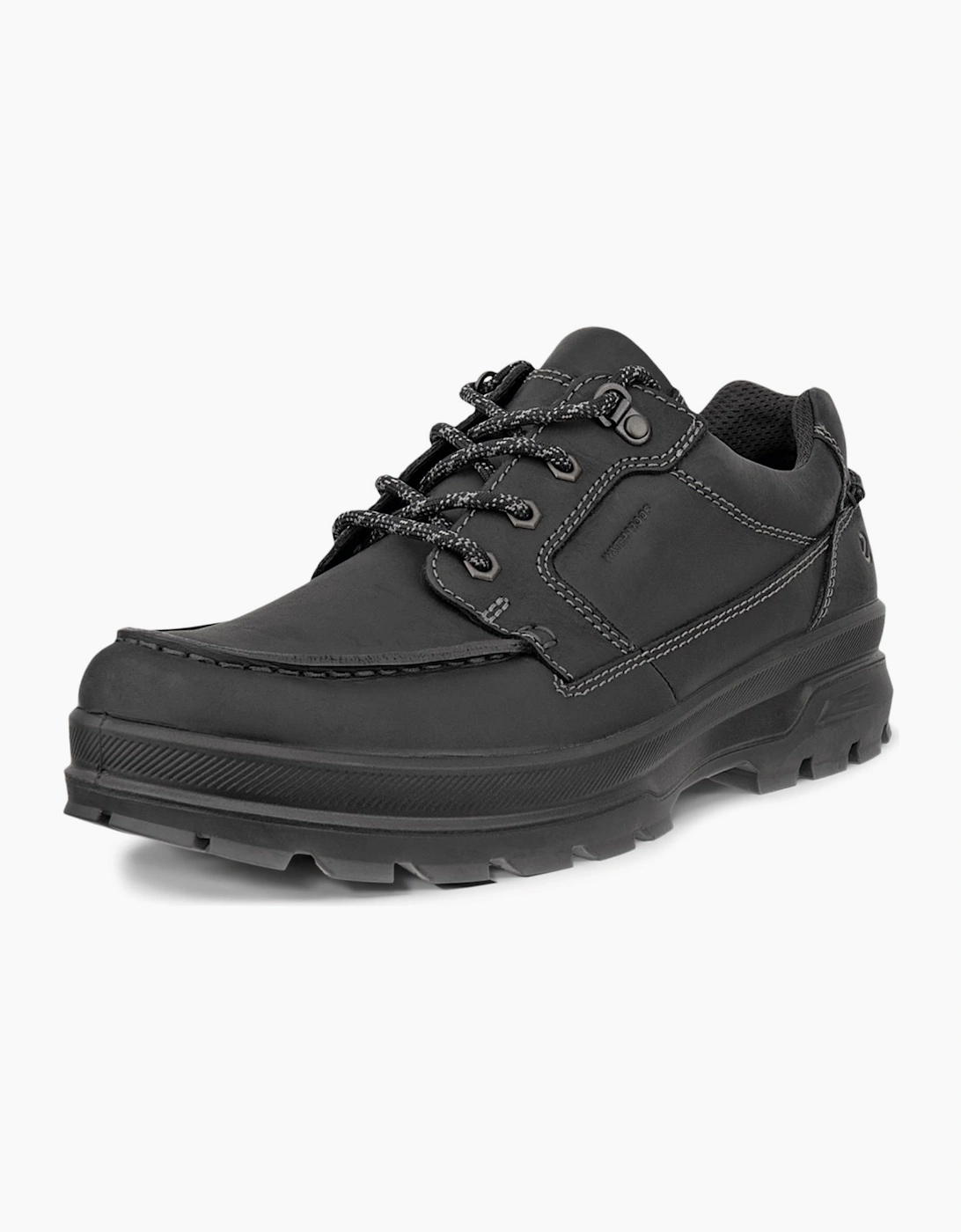 Men's ECCO Mens Rugged Track Moc Toe Waterproof Walking Shoes - Black - Size: 12 - 12.5 uk 47eu