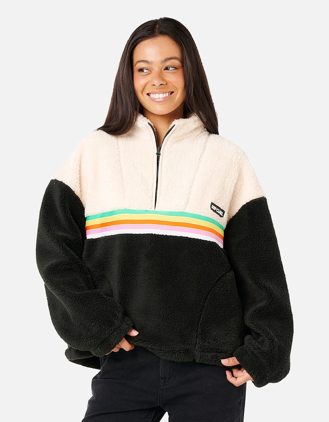 Rip Curl Womens Surf Revival Polar Half Zip Fleece, 2 of 1