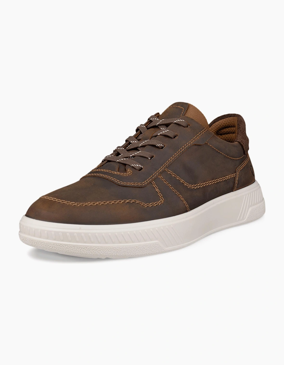 Men's ECCO Mens Move Full Grain Leather Trainers - Brown - Size: 10.5/11