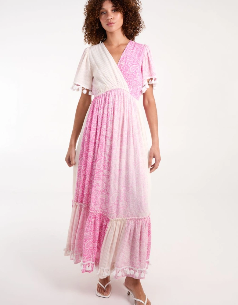 Wrap Front Tassel Maxi