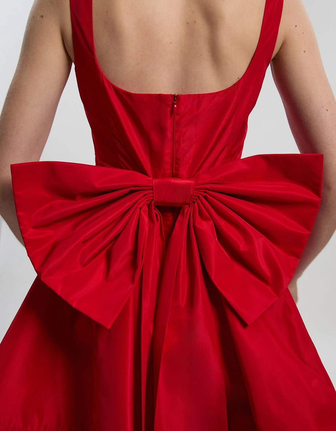 Drama Taffeta Full Skirt Woven Mini Dress, 2 of 1